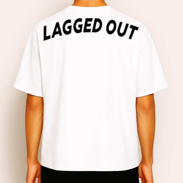 apex ghost white lagged out t shirt tee