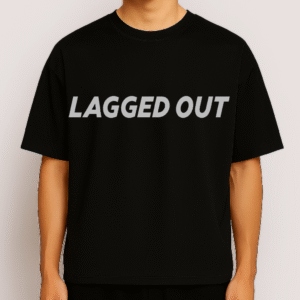 domination obsidian black lagged out t shirt tee