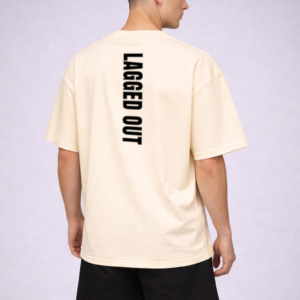 lagged out street tee powerline back long desert sand yellow beige black