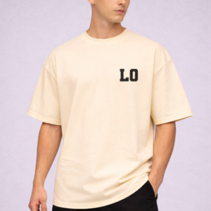 lagged out street tee lo initial tag desert yellow beige comfort gaming black