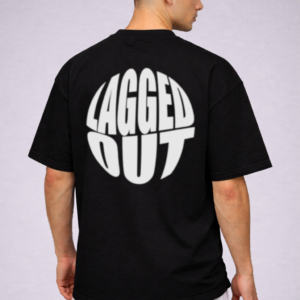 lagged out street tee orb gaming obsidian black white