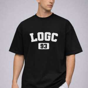 lagged out street tee lo initial varsity logc gaming club 93 obsidian comfort gaming white black