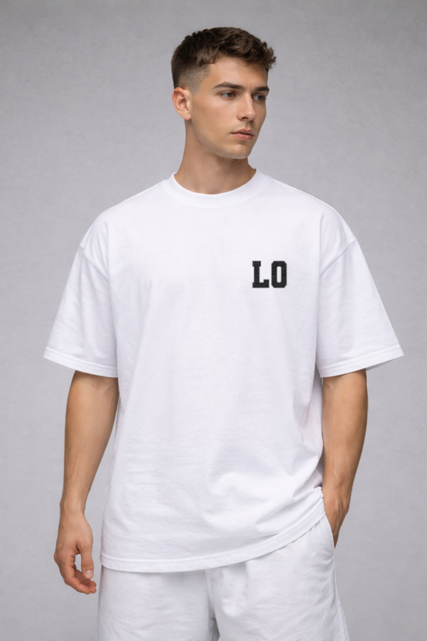 lagged out street tee lo initial tag ghost comfort gaming white black